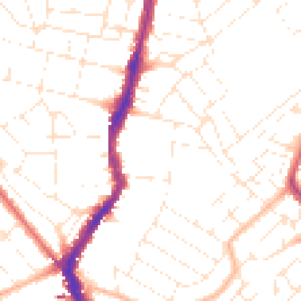 Daytime road noise heatmap for BS6 5AR