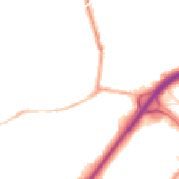 Night-time road noise heatmap for BS6 5BF