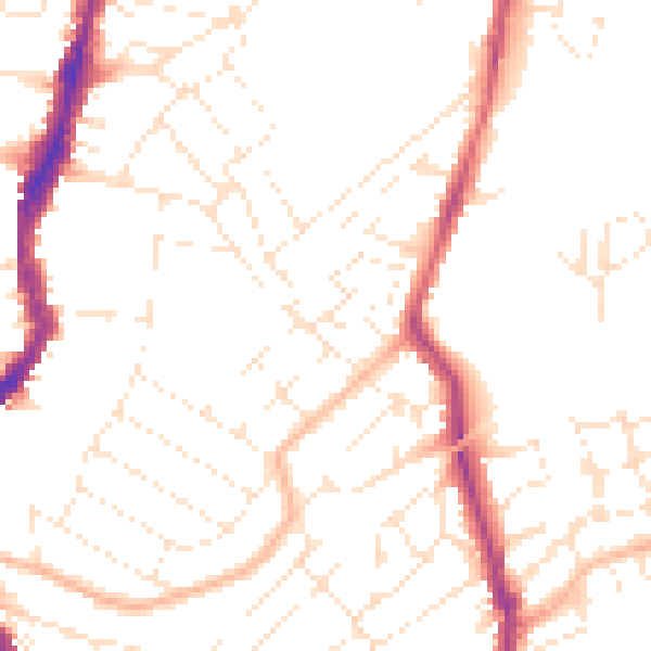 Daytime road noise heatmap for BS6 5BX