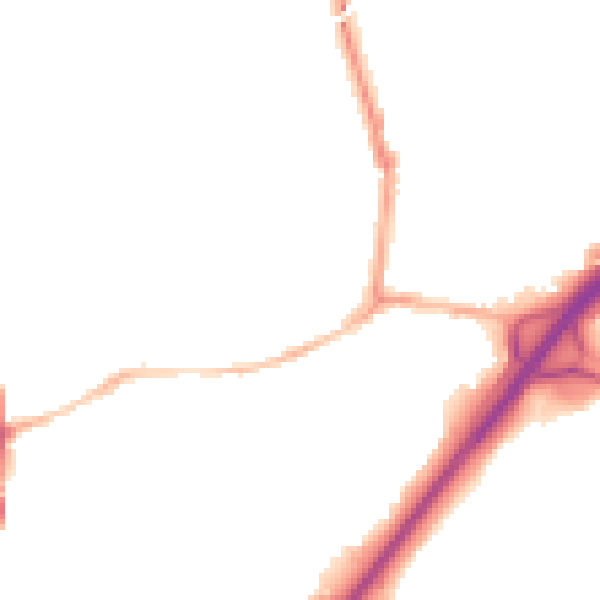 Night-time road noise heatmap for BS6 5LN
