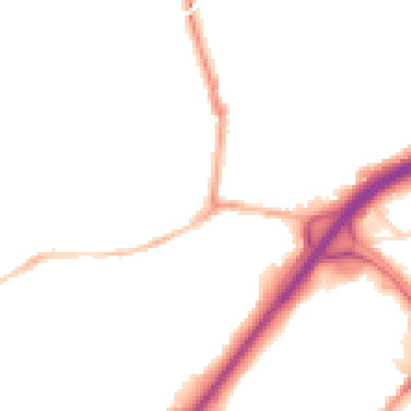 Night-time road noise heatmap for BS6 5NX