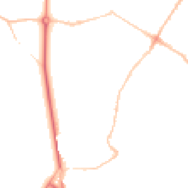 Night-time road noise heatmap for BS6 7JG