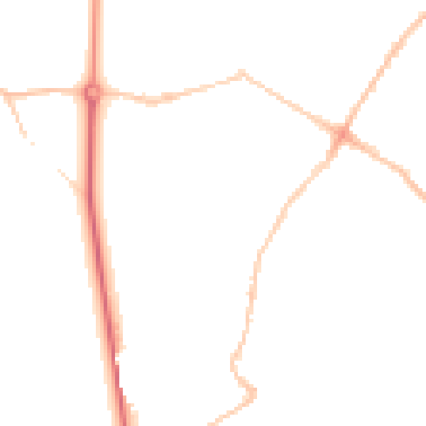 Night-time road noise heatmap for BS6 7JJ