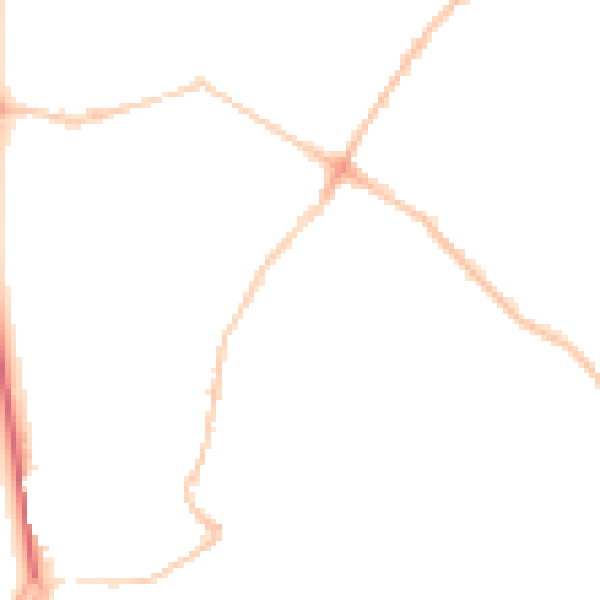 Night-time road noise heatmap for BS6 7LN