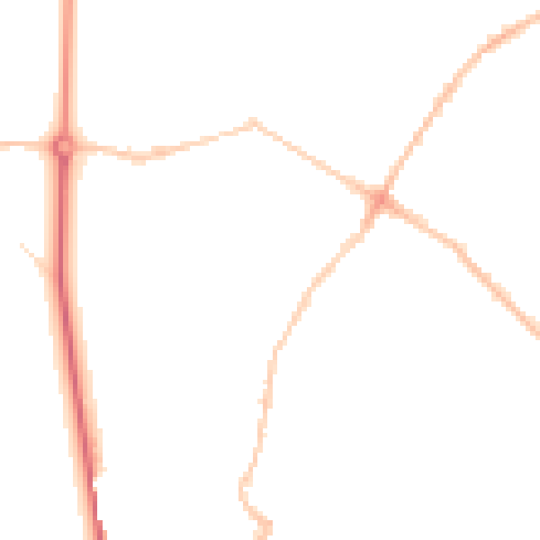 Night-time road noise heatmap for BS6 7LS