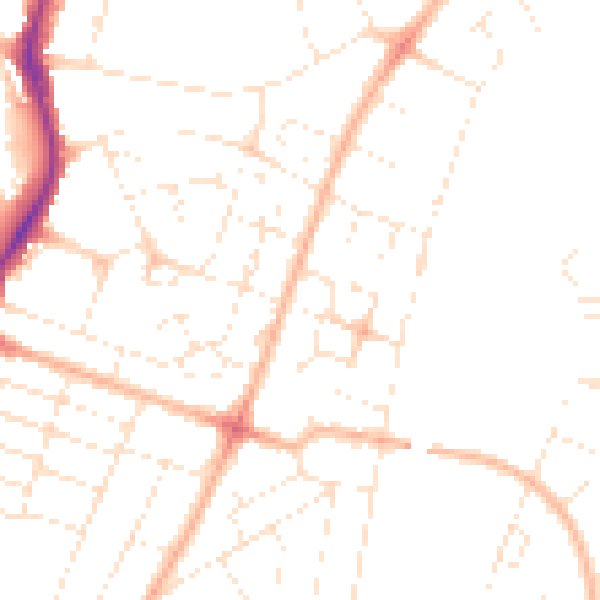 Daytime road noise heatmap for BS7 0AS