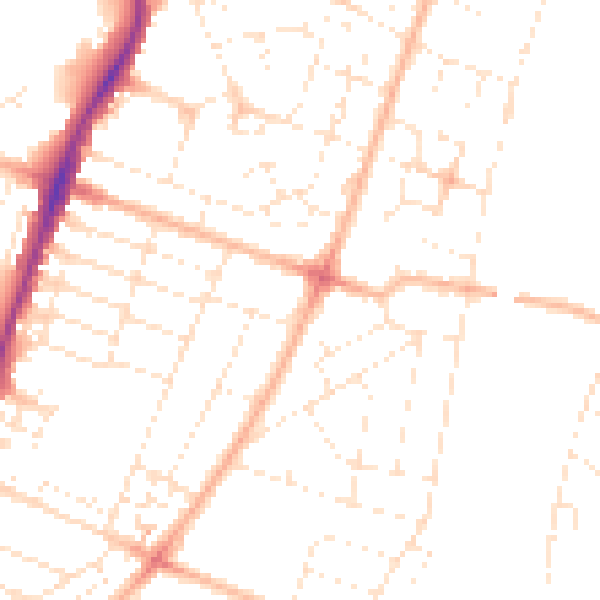 Daytime road noise heatmap for BS7 0BE