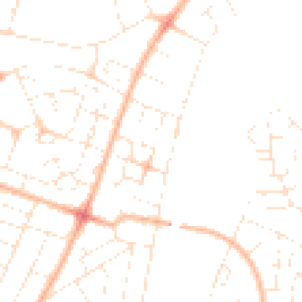 Daytime road noise heatmap for BS7 0BG