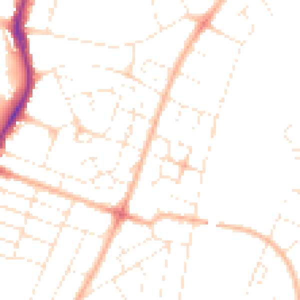 Daytime road noise heatmap for BS7 0BL