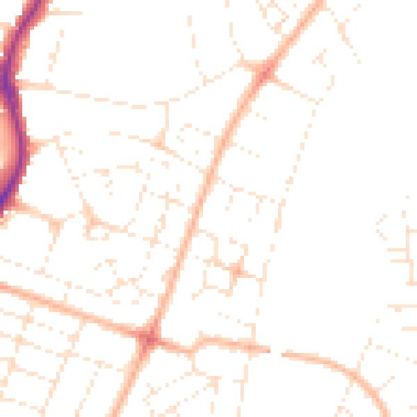 Daytime road noise heatmap for BS7 0DH