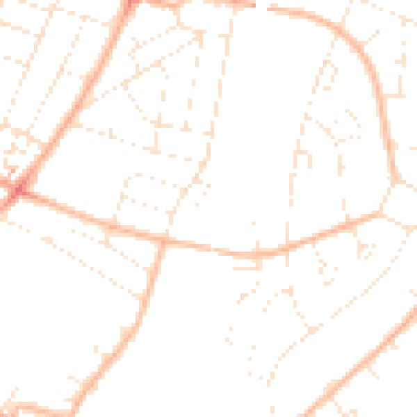 Daytime road noise heatmap for BS7 0DJ