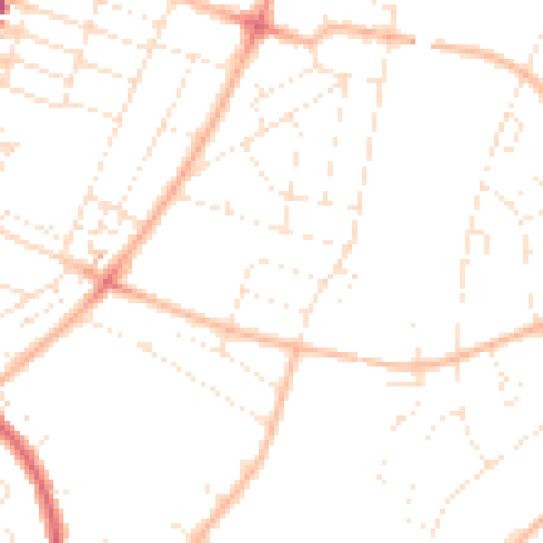 Daytime road noise heatmap for BS7 0DN