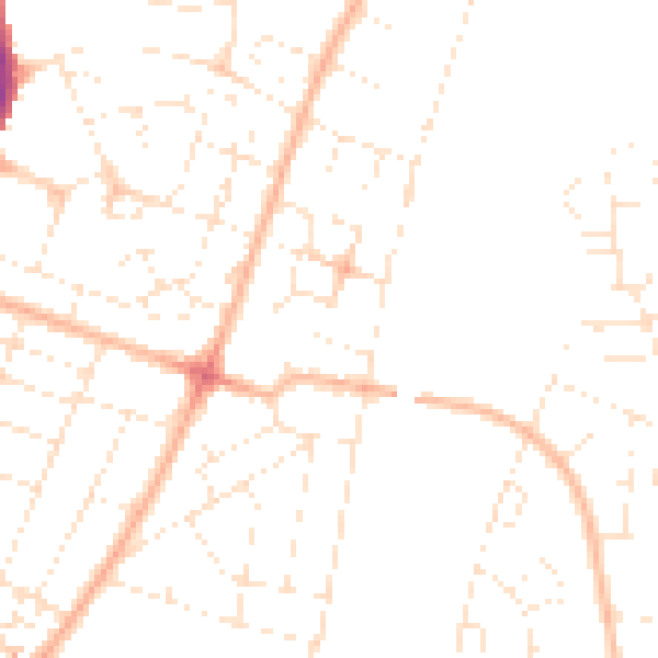 Daytime road noise heatmap for BS7 0EG