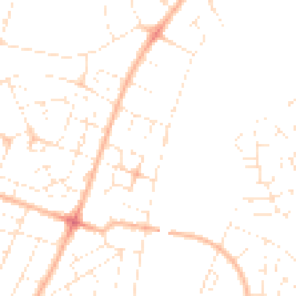 Daytime road noise heatmap for BS7 0FB