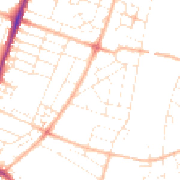 Daytime road noise heatmap for BS7 0LA