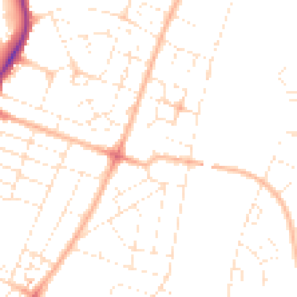 Daytime road noise heatmap for BS7 0LG