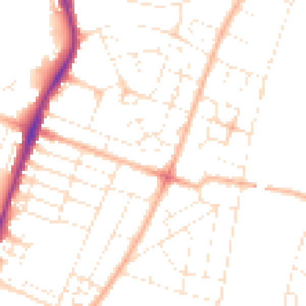 Daytime road noise heatmap for BS7 0NH