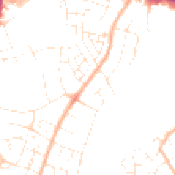 Daytime road noise heatmap for BS7 0QH
