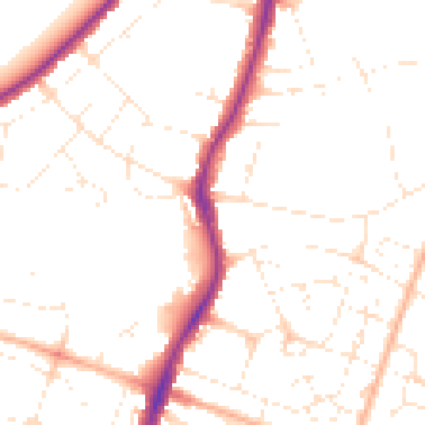 Daytime road noise heatmap for BS7 0SF