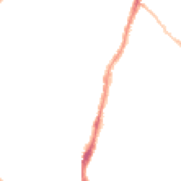 Night-time road noise heatmap for BS7 8PY