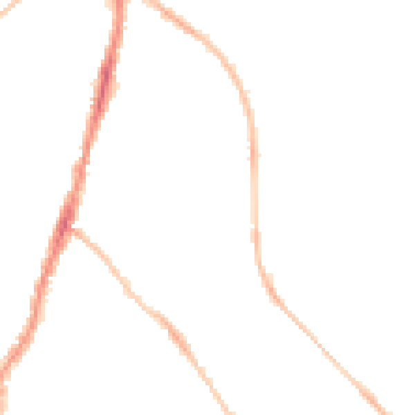 Night-time road noise heatmap for BS7 9QZ