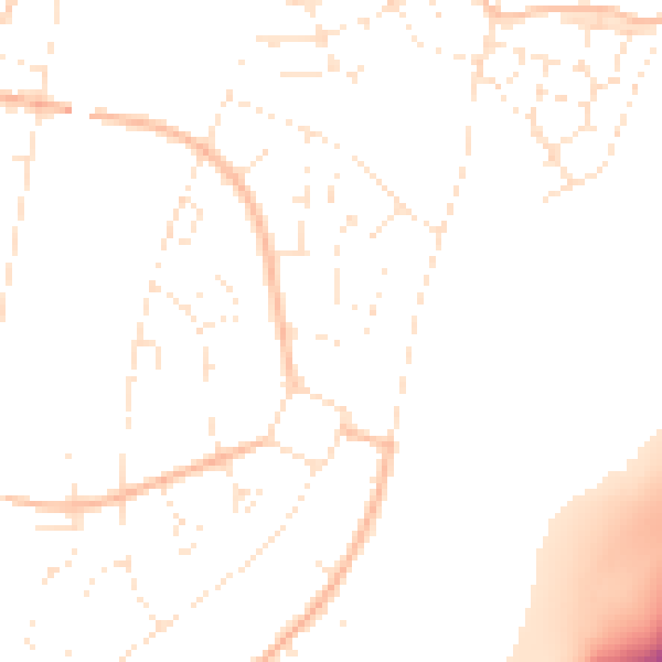 Daytime road noise heatmap for BS7 9XJ