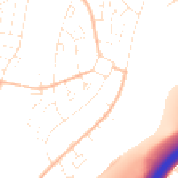 Daytime road noise heatmap for BS7 9YE