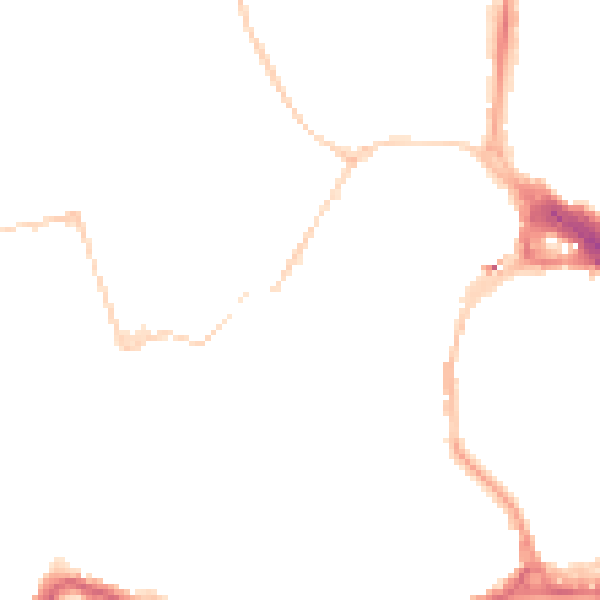 Night-time road noise heatmap for BS8 1AA