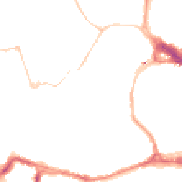 Night-time road noise heatmap for BS8 1AF