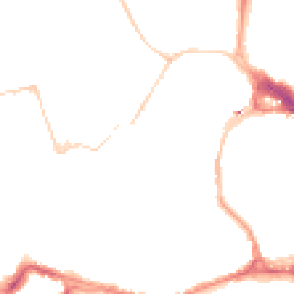 Night-time road noise heatmap for BS8 1AG