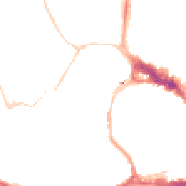Night-time road noise heatmap for BS8 1AJ