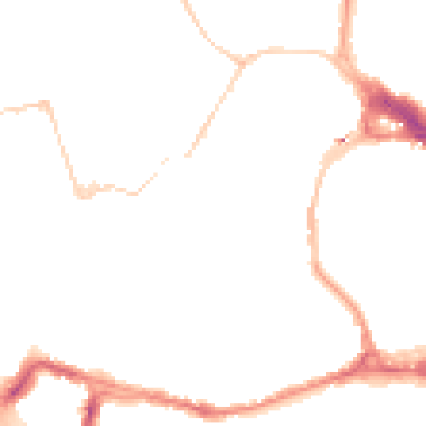 Night-time road noise heatmap for BS8 1AQ