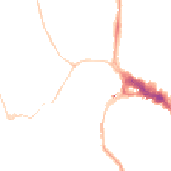 Night-time road noise heatmap for BS8 1AR