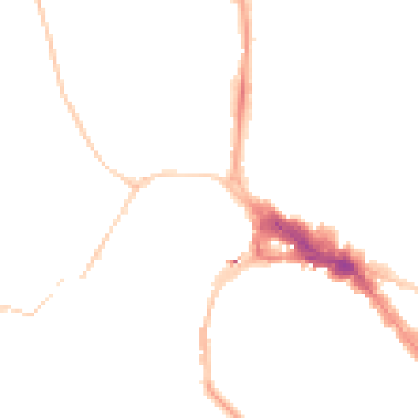 Night-time road noise heatmap for BS8 1AT