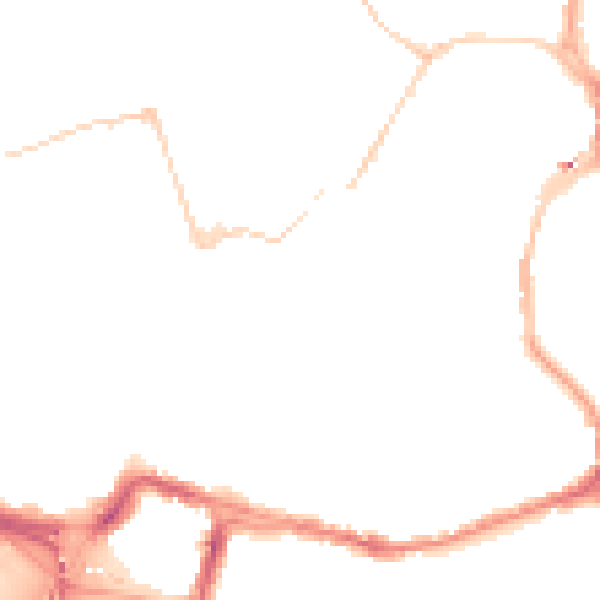 Night-time road noise heatmap for BS8 1BN