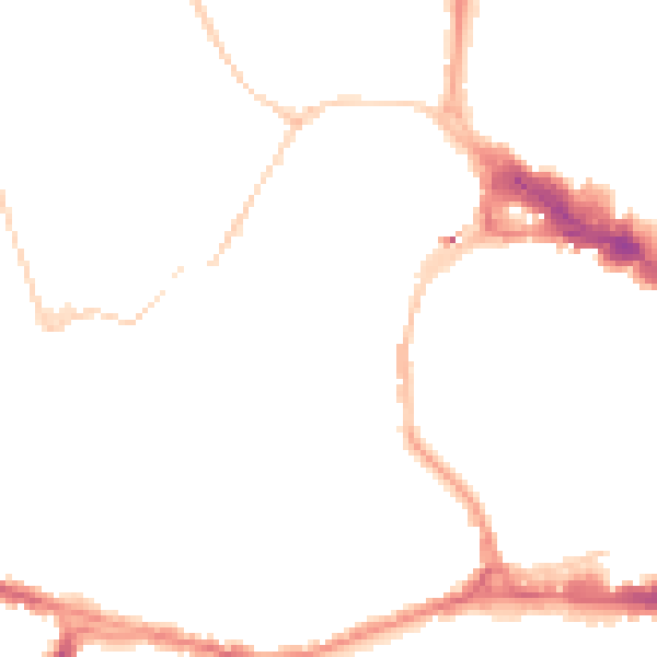 Night-time road noise heatmap for BS8 1BU