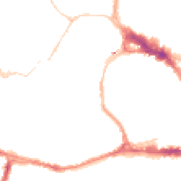 Night-time road noise heatmap for BS8 1DB