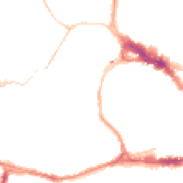 Night-time road noise heatmap for BS8 1DD