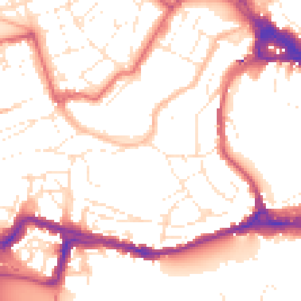 Daytime road noise heatmap for BS8 1DE