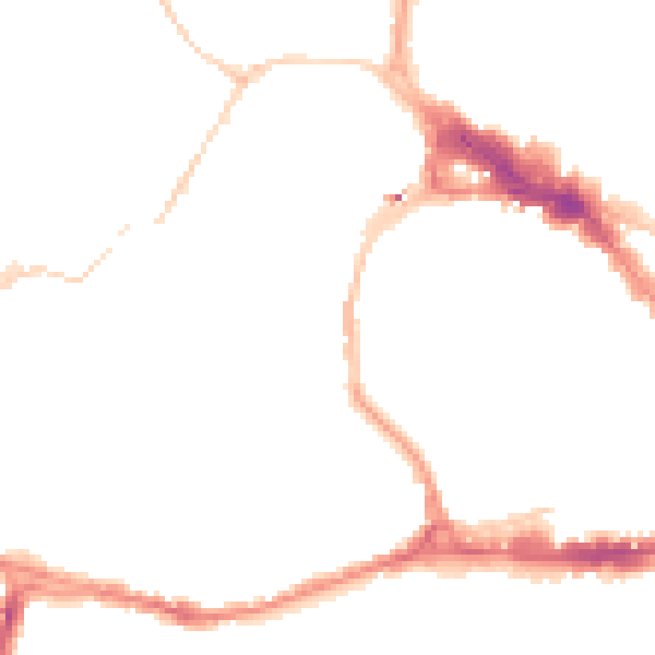 Night-time road noise heatmap for BS8 1DH
