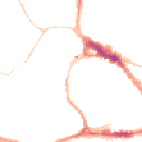 Night-time road noise heatmap for BS8 1DN