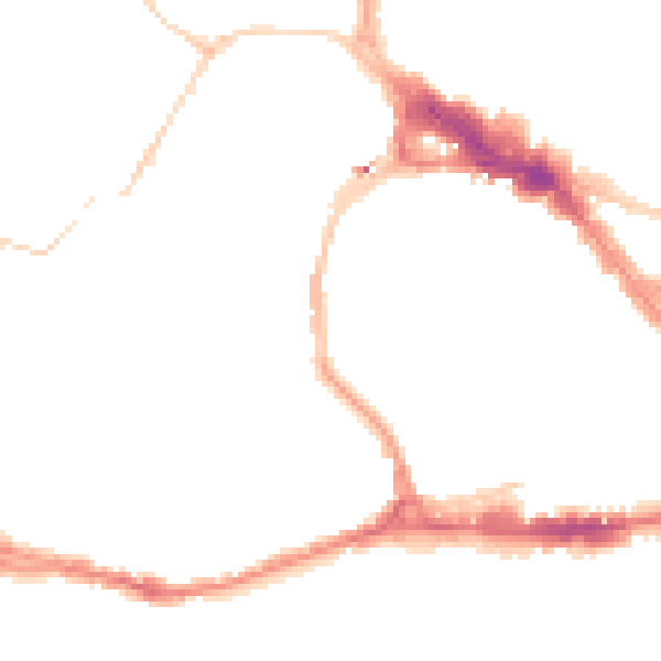 Night-time road noise heatmap for BS8 1DR