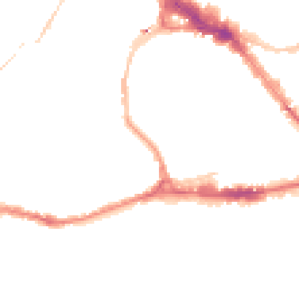 Night-time road noise heatmap for BS8 1DX