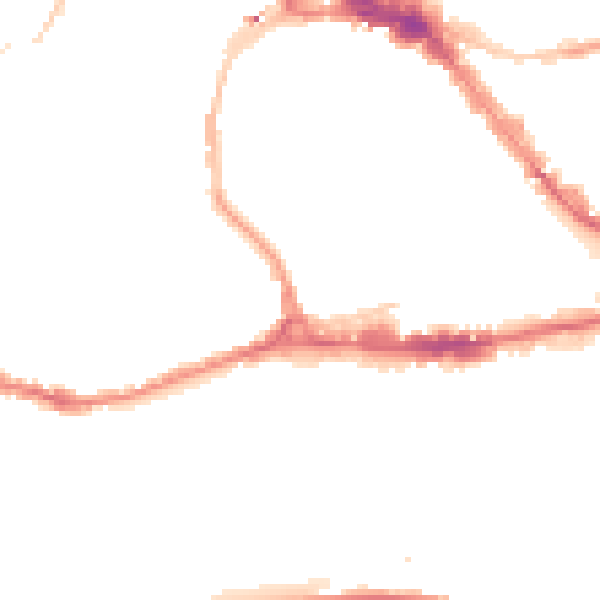 Night-time road noise heatmap for BS8 1EA