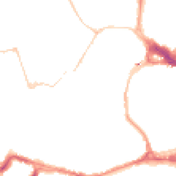 Night-time road noise heatmap for BS8 1ED