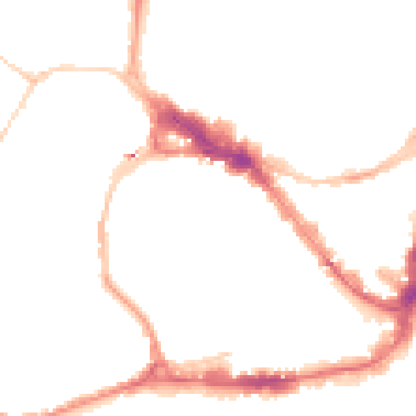 Night-time road noise heatmap for BS8 1HL