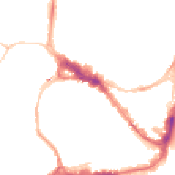 Night-time road noise heatmap for BS8 1HP