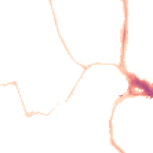 Night-time road noise heatmap for BS8 1LH