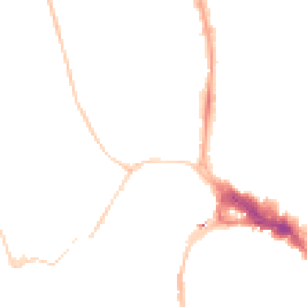 Night-time road noise heatmap for BS8 1NE