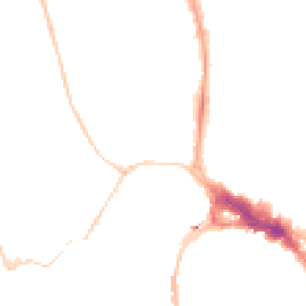 Night-time road noise heatmap for BS8 1RX